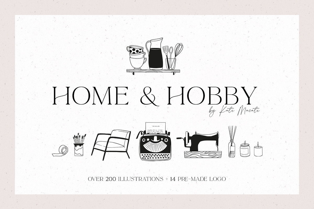Home & Hobby | Line Logo kit, a Branding & Logo Template by Kate Macate (Photo 1 of 16)