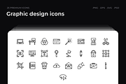 Graphic design icons, an Outline Icon by Wencory (Thumbnail 1 of 2)