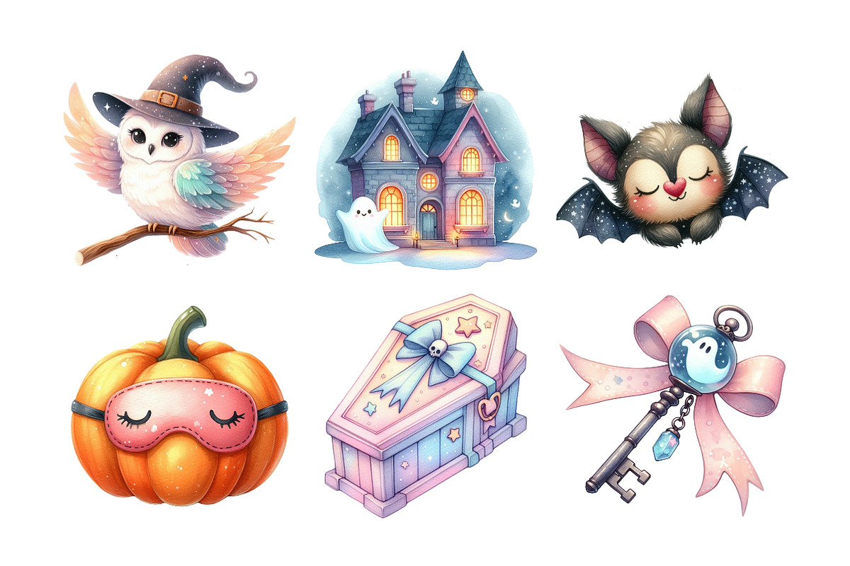 Dreamy Cute Halloween Clipart, an Illustration by Daily.Designs (Photo 2 of 5)