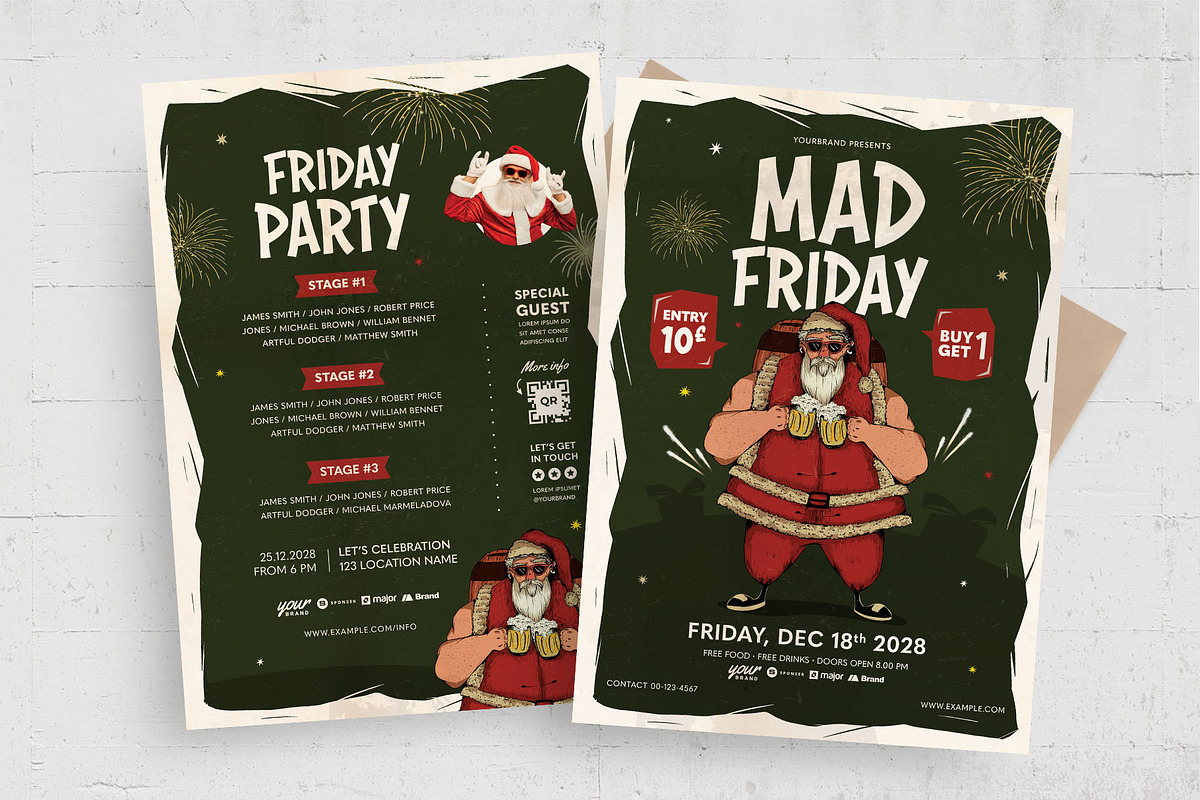 Christmas Mad Friday Flyer Template, a Flyer Template by BrandPacks (Photo 1 of 5)