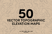 50 Vector Topographic Maps, a Texture Graphic by BenDesigner (Thumbnail 1 of 5)