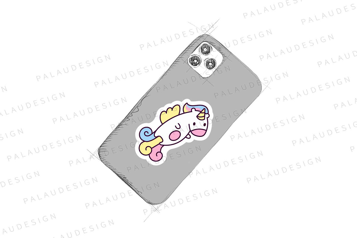 Cute Kawaii Unicorn Characters, an Animal Illustration by Palau (Photo 4 of 12)