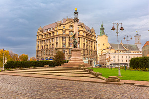 Adam Mickiewicz Monument in Lviv, an Architecture Photo by kavalenkava