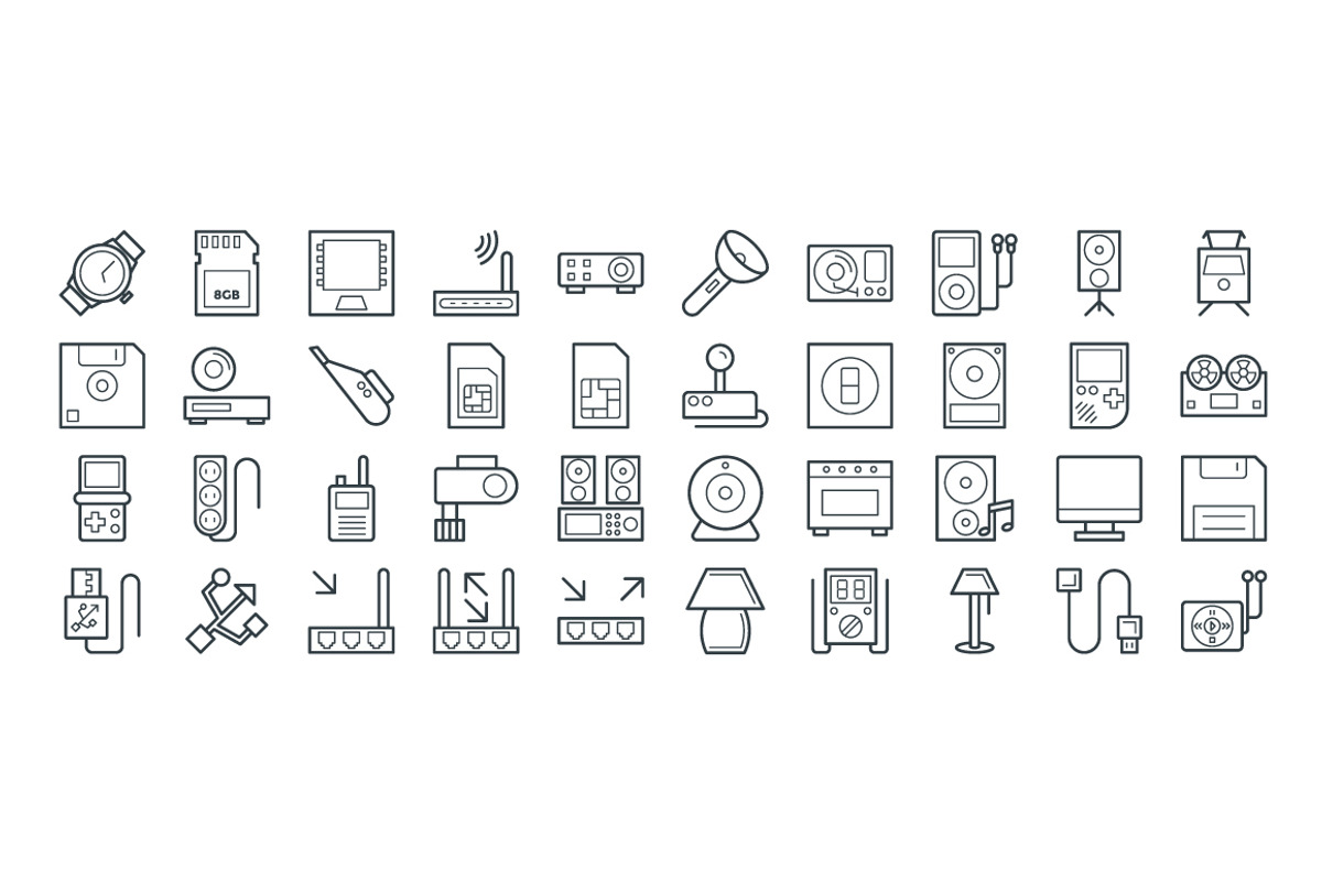 175+ Electronics Vector Icons, an Outline Icon by Vectors Market (Photo 4 of 4)