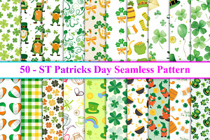 St Patricks Day Seamless Pattern, a Pattern Graphic by Digital Studio