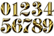 Golden Serif 3D Font Clipart, an Illustration by Stellalunarts (Thumbnail 4 of 4)