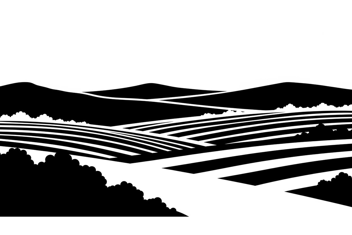 Scenic Rural Landscape Silhouette, a Graphic by BIPLOB EXPERT (Photo 11 of 13)