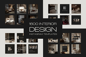 Interior Design Instagram Bundle III, a Social Media Template by Instprofi | Studio Estimo