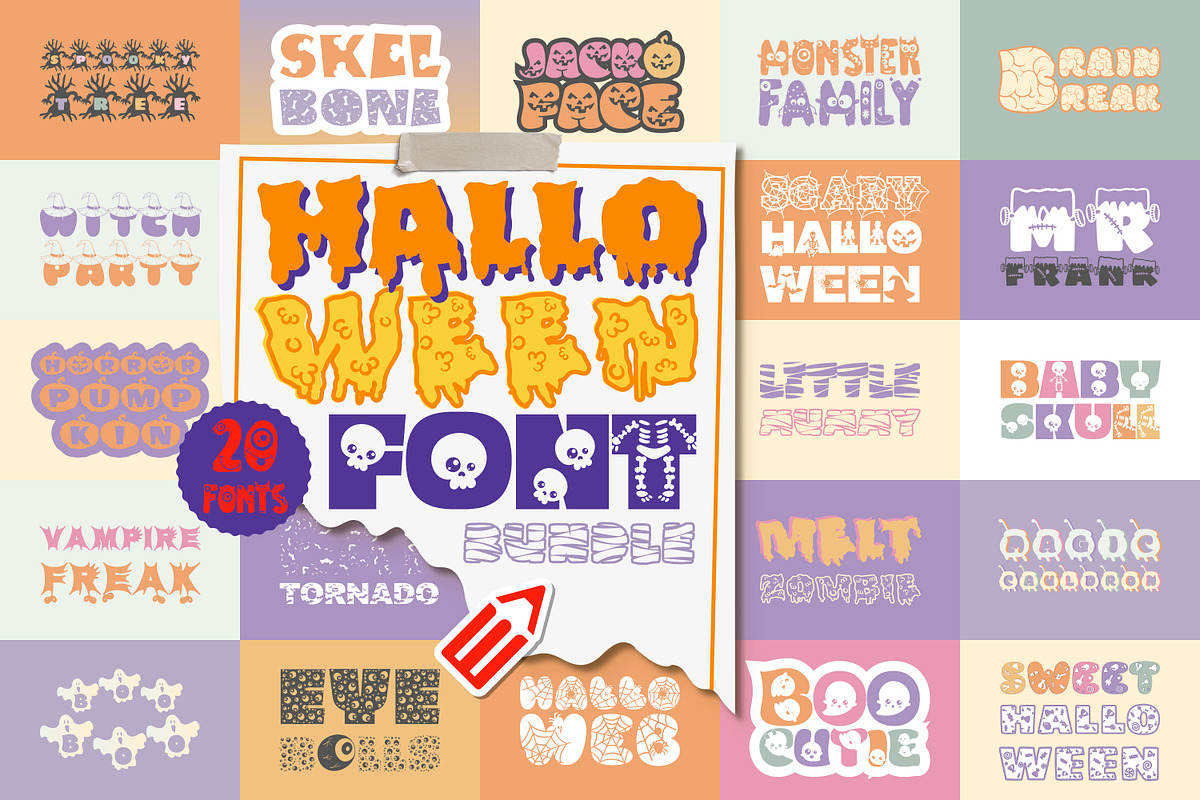 The Halloween Font Bundle, a Handwritten Font by WADLEN (Photo 1 of 10)