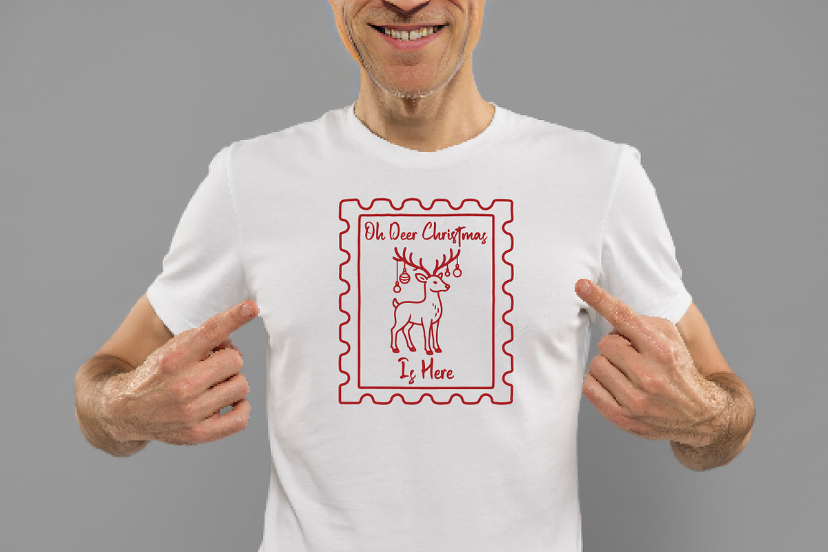 Christmas Deer Stamp PNG, an Illustration by Daily.Designs (Photo 3 of 6)