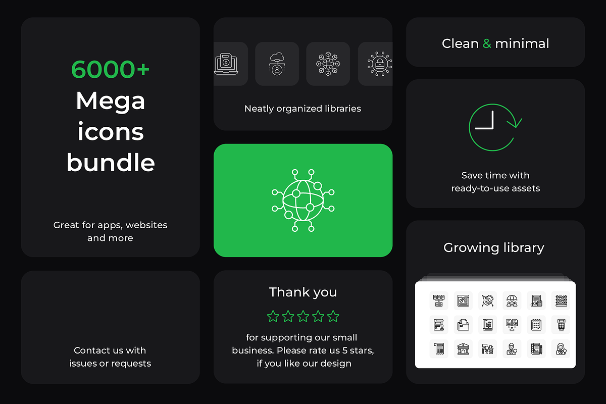 6,000 Icons Mega Bundle, an Outline Icon by Wencory (Photo 4 of 4)