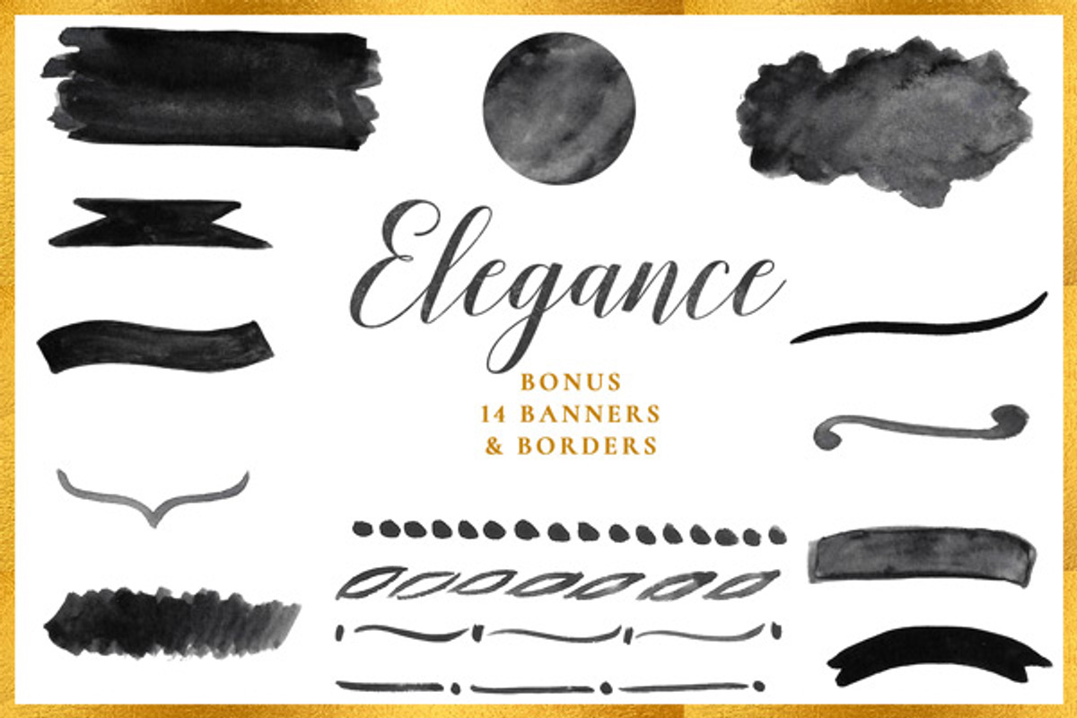 Gray Watercolor Leaves Clipart, a Texture Illustration by Essem Creatives (Photo 3 of 3)