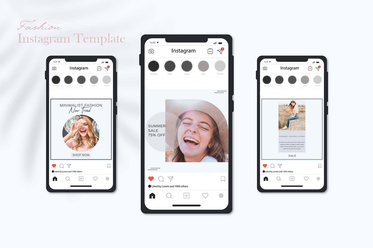 Fashion Instagram Template, a Social Media Template by Glowin_studio (Photo 2 of 5)