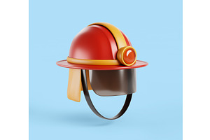 3d fire helmet with face shield, an Object Illustration by Marozhkastudio