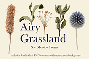 Airy Grassland — Soft Meadow Forms, an Object Graphic by Aga Silva (Thumbnail 2 of 4)