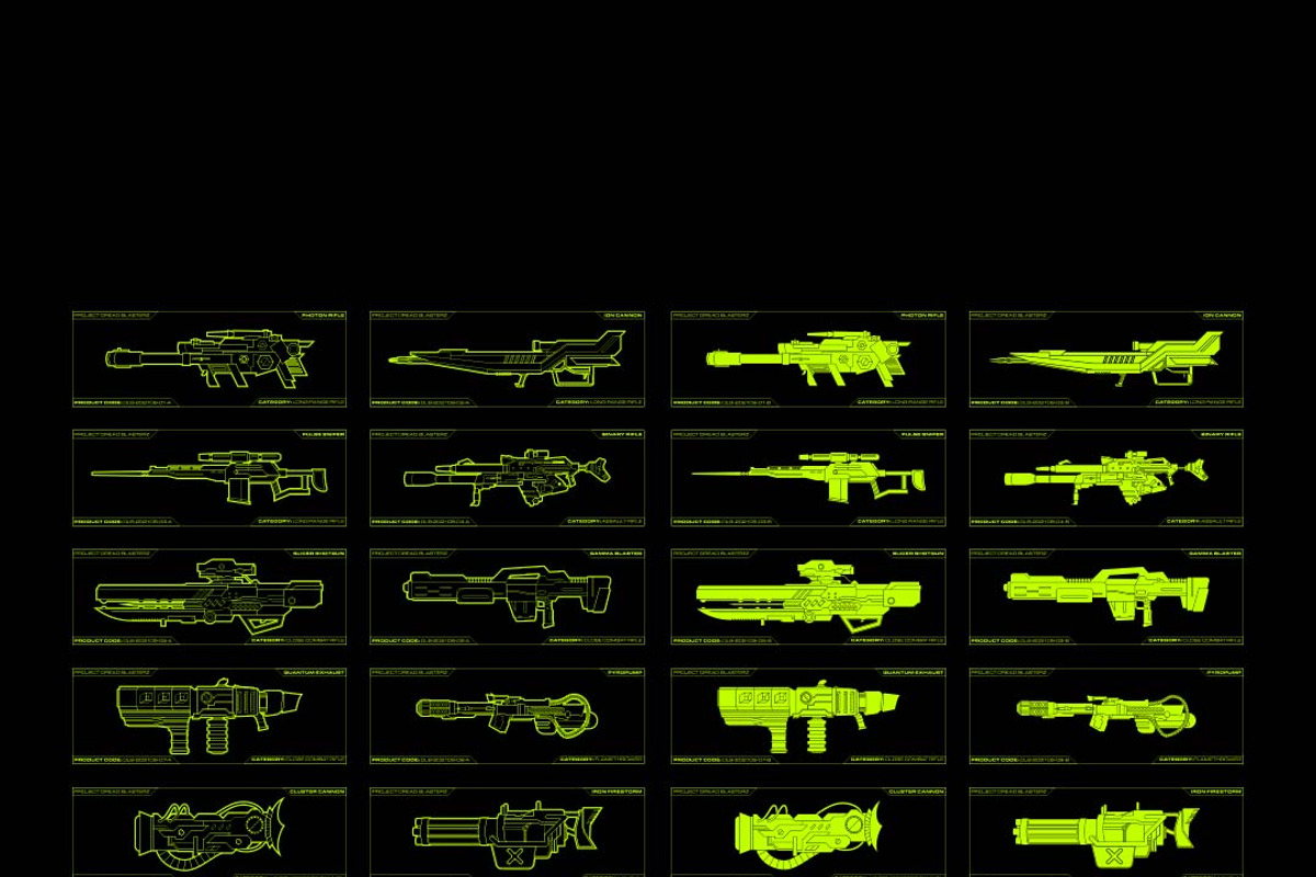 Futuristic Weapons Vectors, an Illustration by Dreadlabs (Photo 5 of 5)
