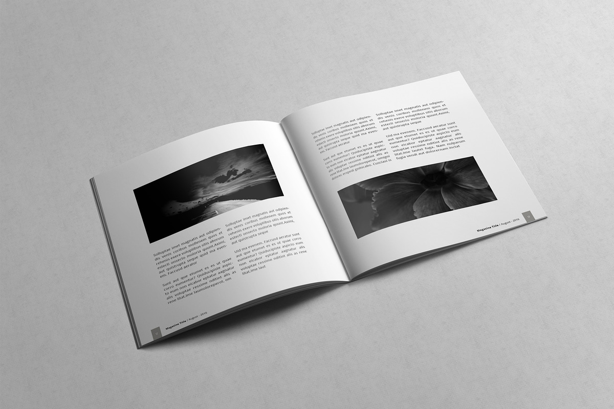 Minimal Square Magazine Template, a Magazine Template by Uloel Design (Photo 11 of 12)