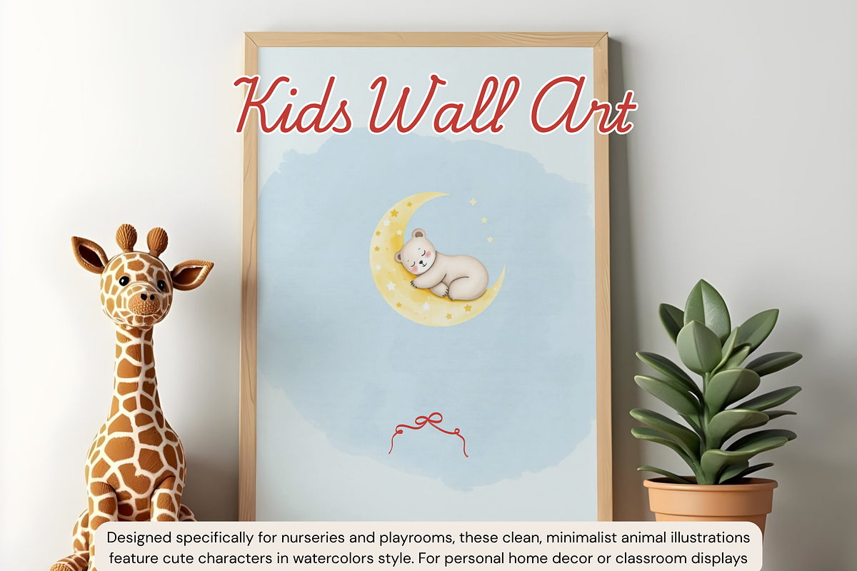 Minimalist Kids Wall Art, a Background Graphic by digital.incubator.yum (Photo 4 of 6)