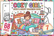 Cozy Girl Moments Coloring Pages, a Person Illustration by Coco Bloom (Thumbnail 1 of 4)