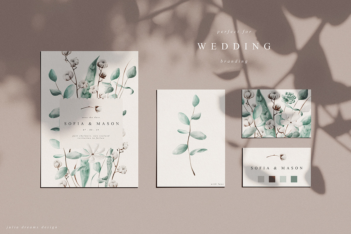 Trendy Leaf Collection, a Texture Illustration by Julia Dreams (Photo 2 of 10)