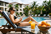 Woman in bikini in summer pool, a Holiday Photo by nandinigraphics (Thumbnail 2 of 3)