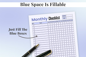 Monthly Checklist Printable Planner