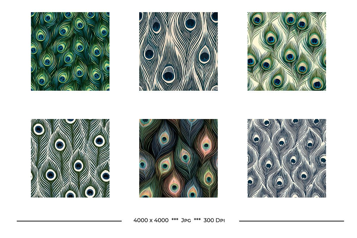 Peacock Feather Animal Print Designs, a Pattern Graphic by karenfoleyphoto (Photo 4 of 11)