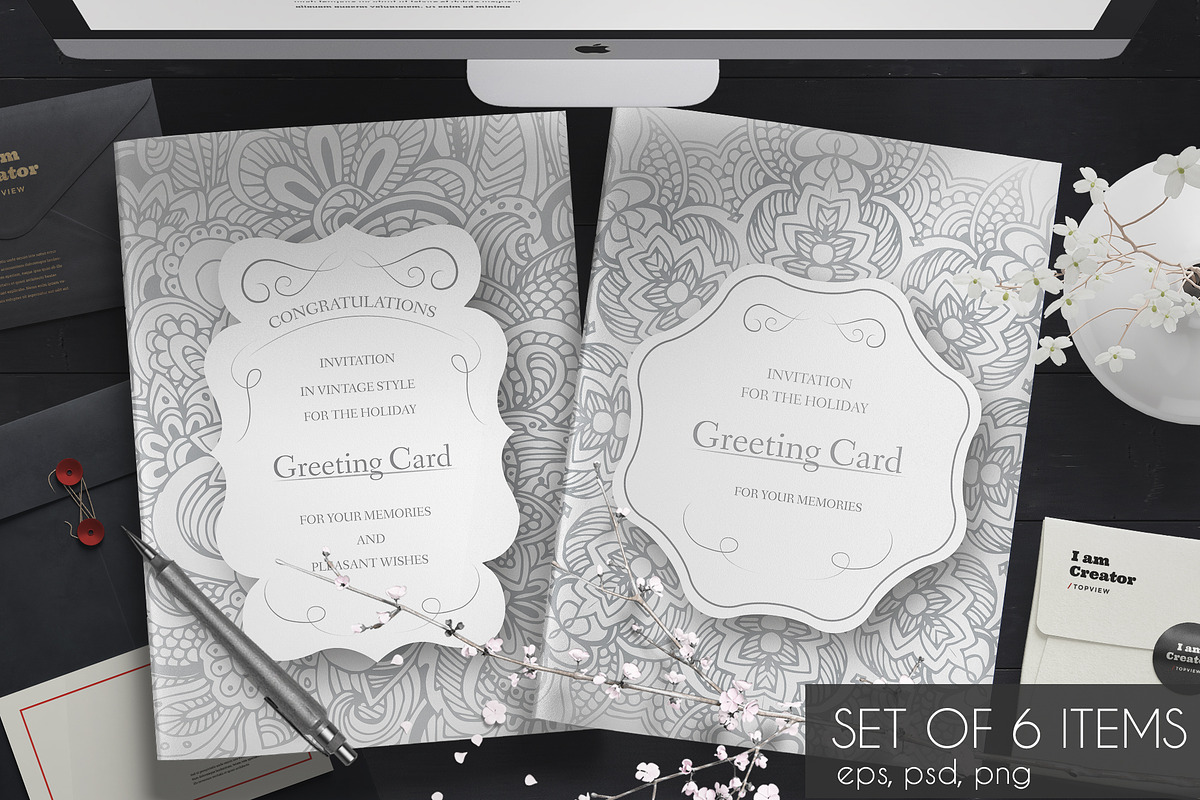 Wedding cards set - vector, an Invitation Template by LineTale (Photo 1 of 2)