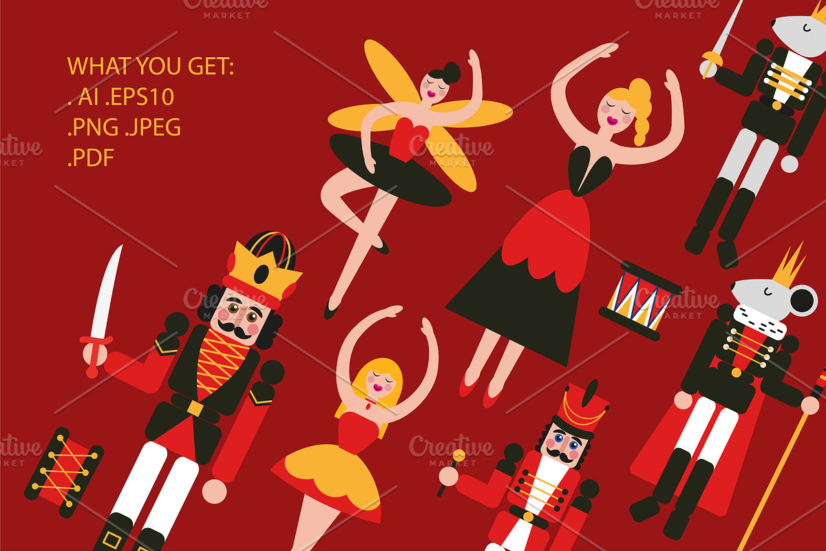 Nutcracker Christmas Set Vector, an Animal Illustration by Masherdraws (Photo 2 of 7)