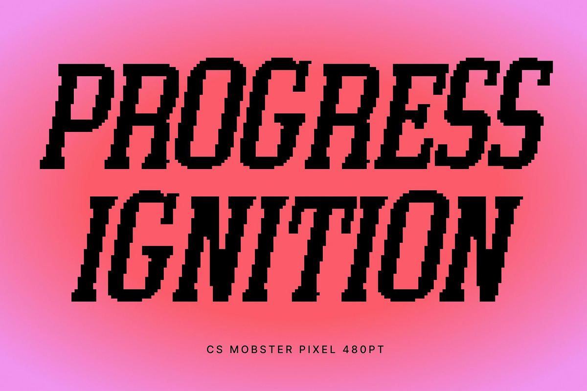 CS Mobster Pixel, a Slab Serif Font by Craft Supply Co. (Photo 2 of 8)