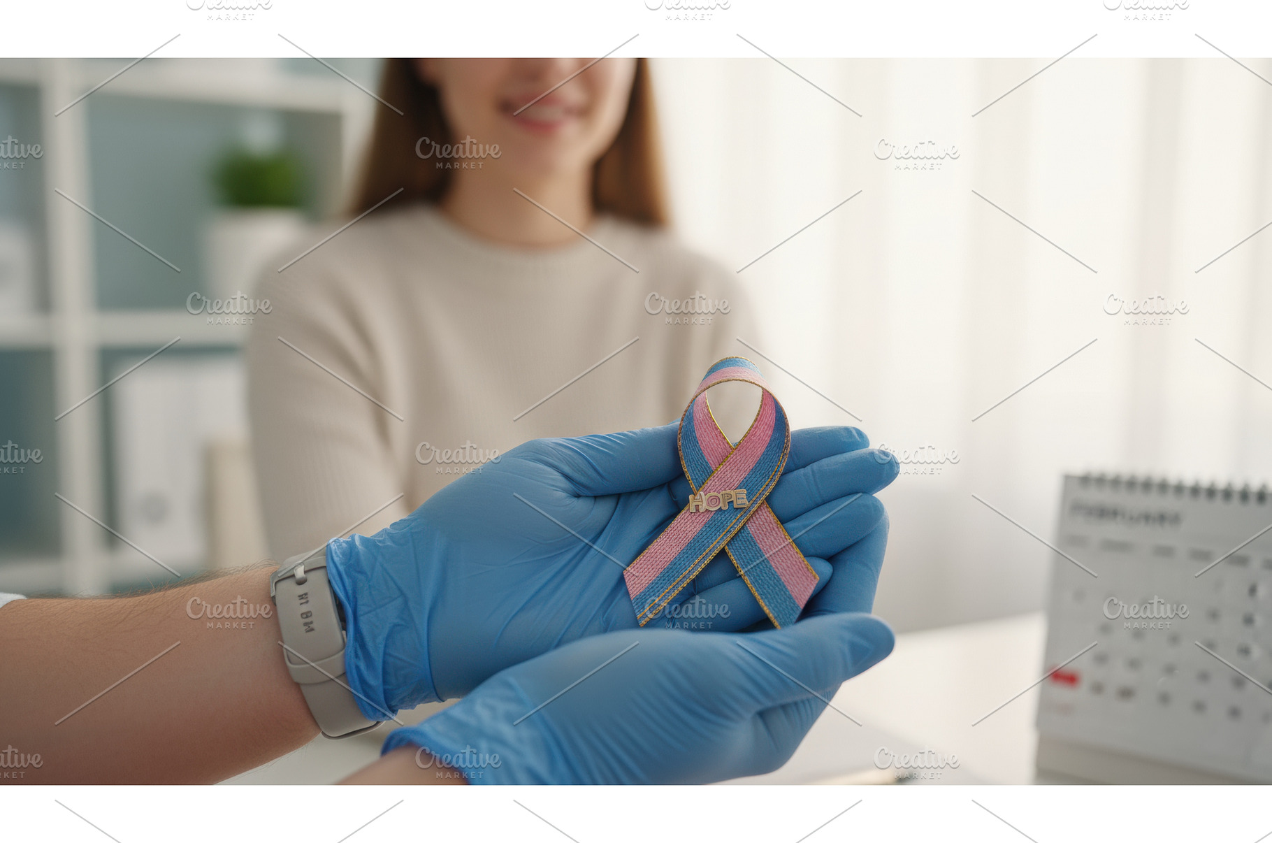 Doctor or nurse in blue gloves, a Health & Medical Photo by Igor Tichonow