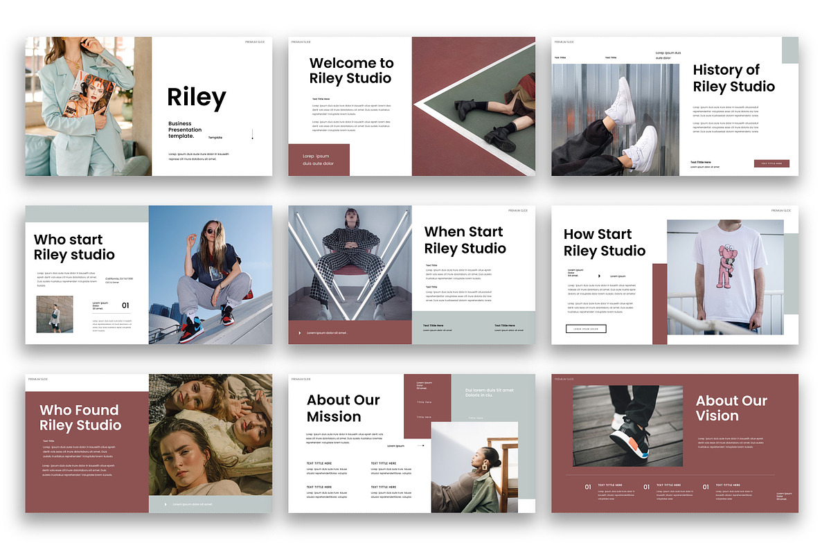 Riley–Business Google Slide Template, a Presentation Template by kreatifreya (Photo 2 of 5)