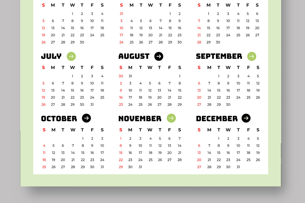Minimal Yearly 2026 Wall Calendar, a Stationery Template by ContestDesign (Photo 3 of 3)