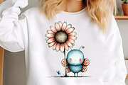 Whimsical Butterfly Flower Clipart, an Illustration by GatewayDesign (Thumbnail 2 of 3)