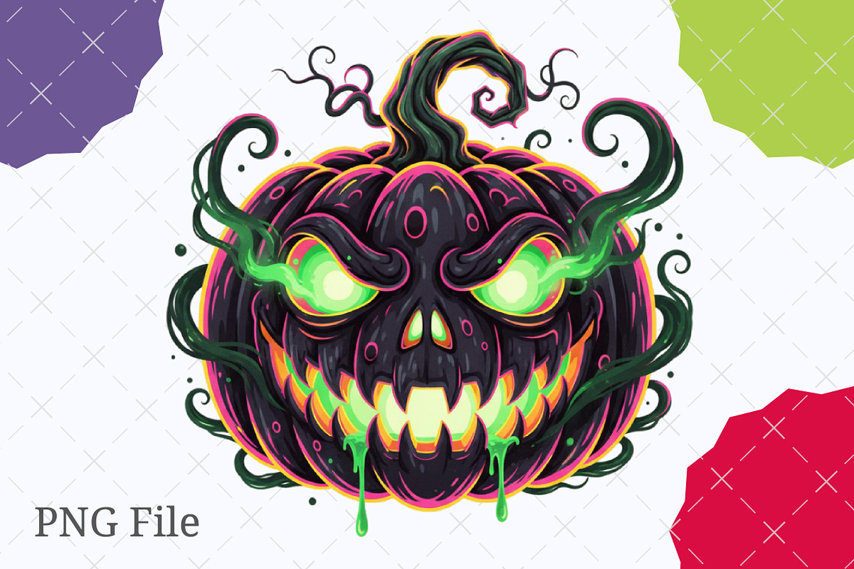 Spooky Pumpkin PNG,Halloween Pumpkin, an Illustration by designcity5 (Photo 1 of 8)
