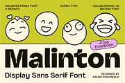 Malinton - Display Sans Font Family, a Sans Serif Font by Zarma Type (Thumbnail 1 of 11)
