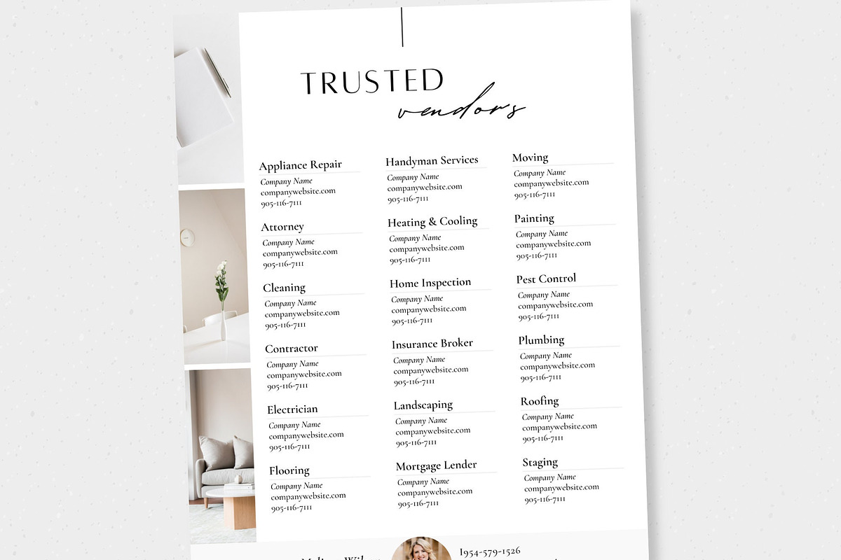 Real Estate Trusted Vendor List, a Brochure Template by ZoaniDesign (Photo 4 of 10)
