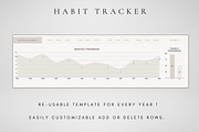 Digital Monthly Habit Tracker, a Templates & Theme by BRANDcontent (Thumbnail 3 of 6)