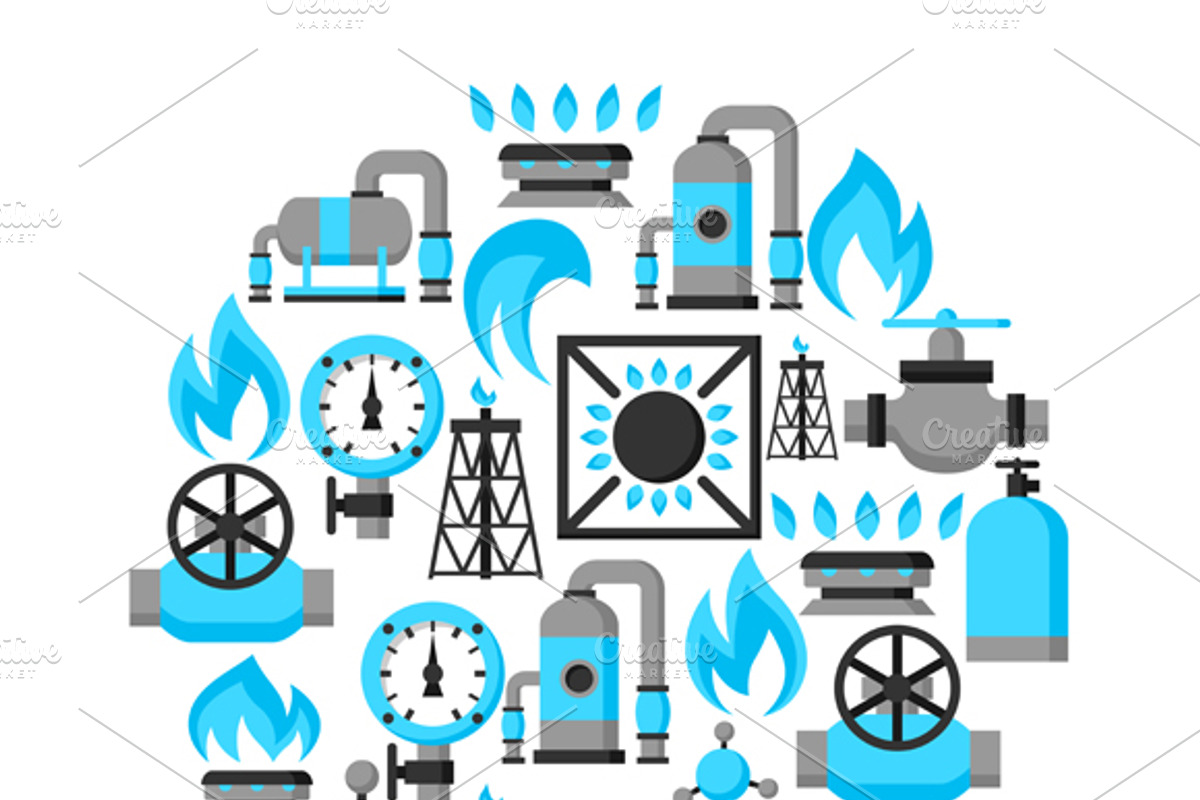 Natural gas backgrounds., a Technology Illustration by incomible