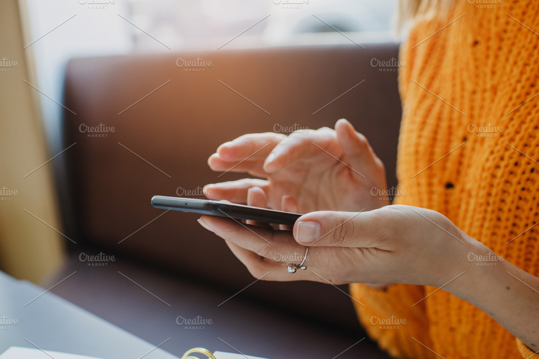 Female hands using phone, a Technology Photo by Anastasia Dudka