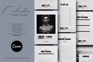 2021 Canva Planner Calendar Kit