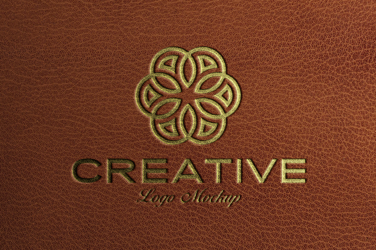 Gold Foil Logo Mockup on Leather, a Product Mockup by Smart Works
