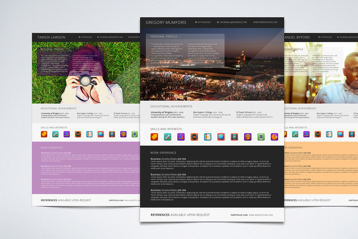 Portfolio Mark III CV/Resume (PSD), a Resume Template by Valeur Design (Photo 2 of 2)