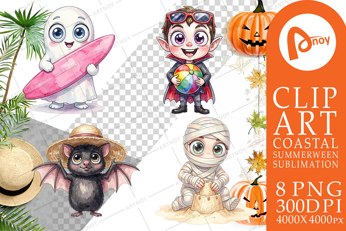 Coastal Summerween Sublimation, a Seasonal Illustration by Artnoy (Photo 8 of 18)