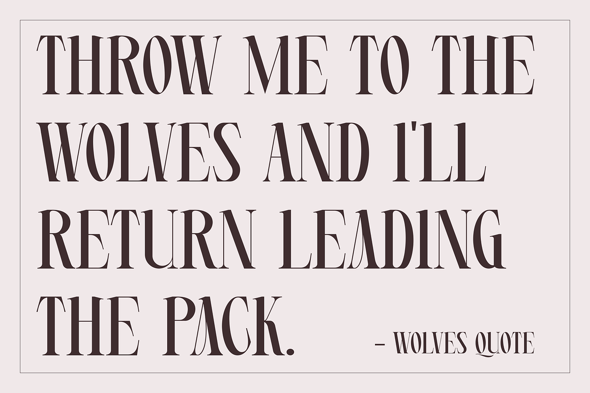Wolves, a Serif Font by Eotype Studio (Photo 2 of 13)