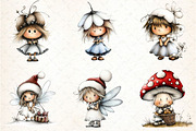 Whimsical Fairy Clipart Bundle, an Illustration by DreamCafeArt (Thumbnail 2 of 7)