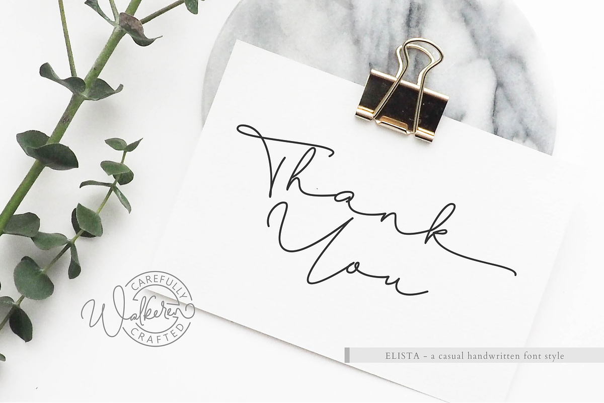 Elista // A Casual Handwritten Font, a Script Font by Walkeren (Photo 18 of 18)