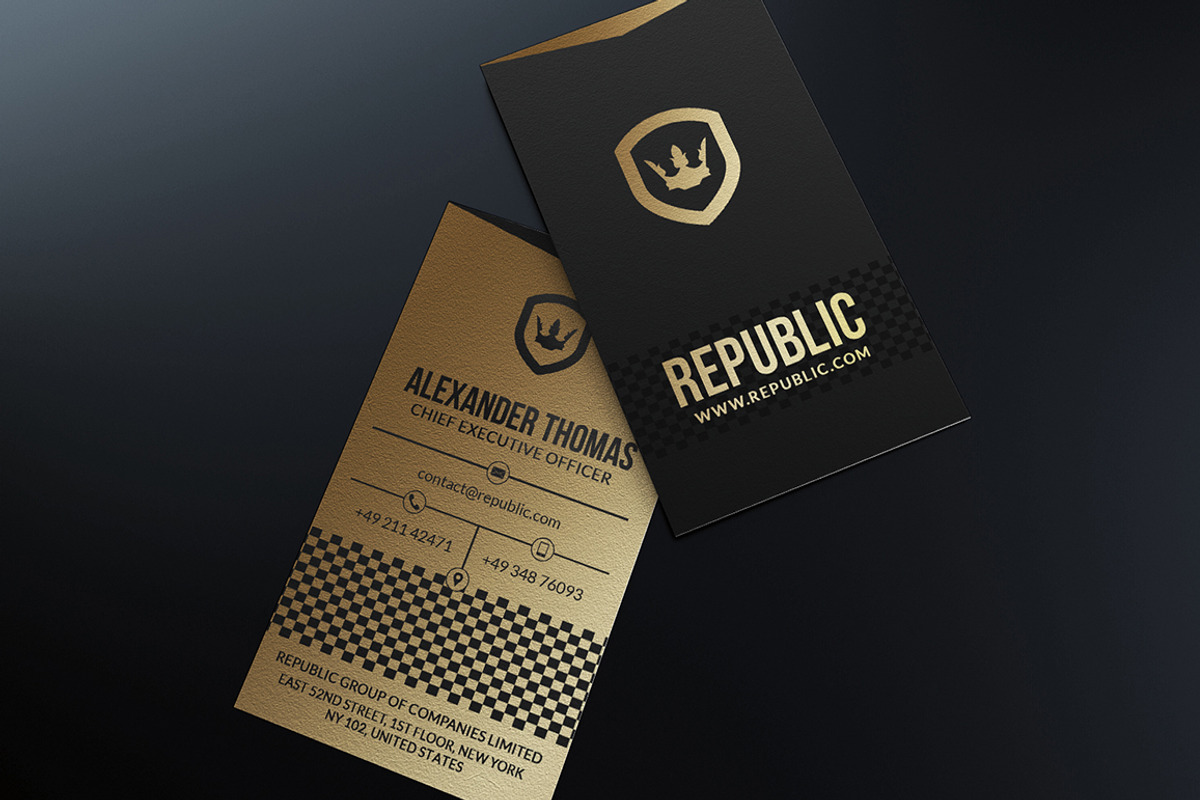 Gold And Black Business Card, a Business Card Template by Marvel (Photo 2 of 5)