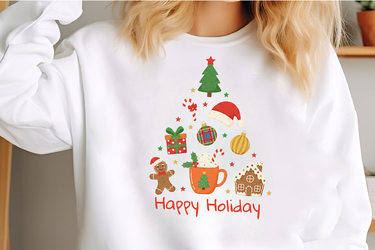 Christmas Happy Holiday Sublimation, an Illustration by Craft Nest (Photo 3 of 6)