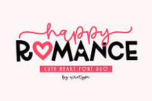 Happy Romance - Cute Heart Font Duo
